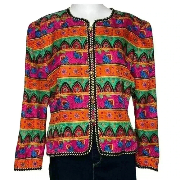 Maggy London Petites Vintage Silk Blazer - Picture 1 of 7